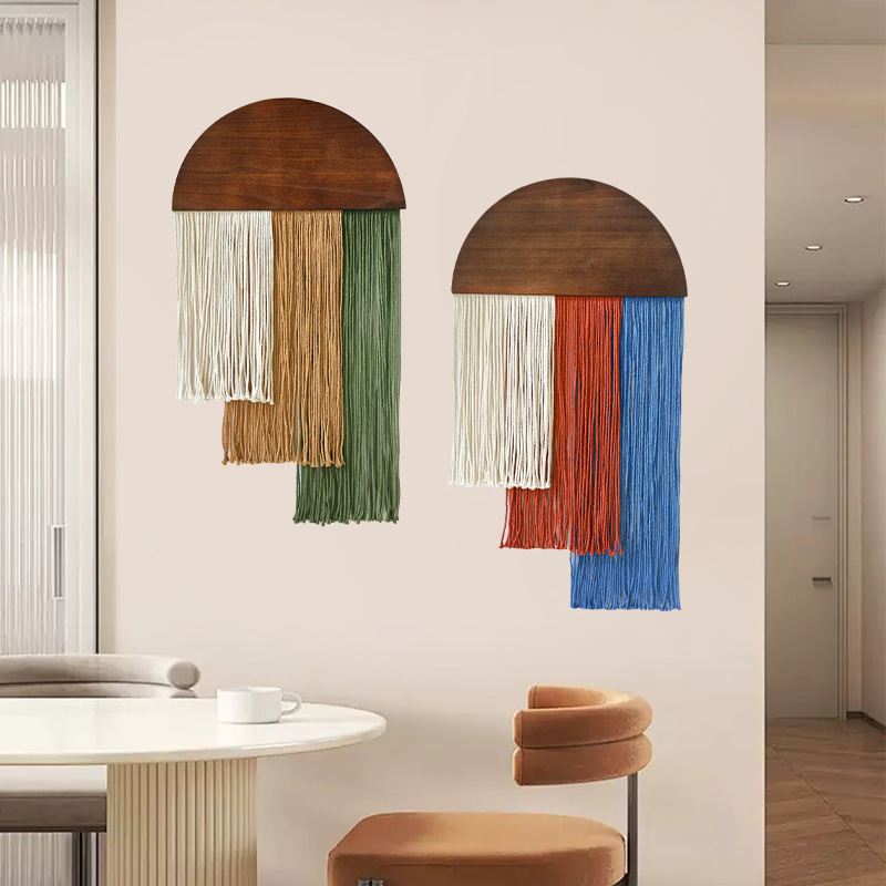 Semi-circular Wooden Tassel Ta - đánh giá và giá Wall Scroll Tapestry