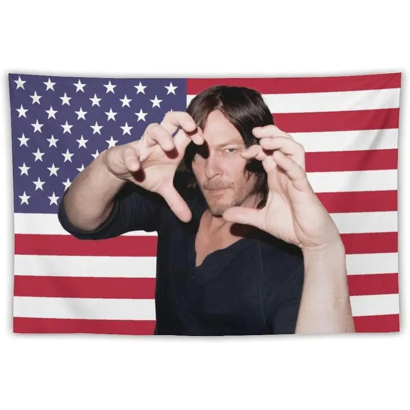 VIKAMA Daryl Dixon USA Flag Ta - đánh giá và giá Wall Scroll Tapestry