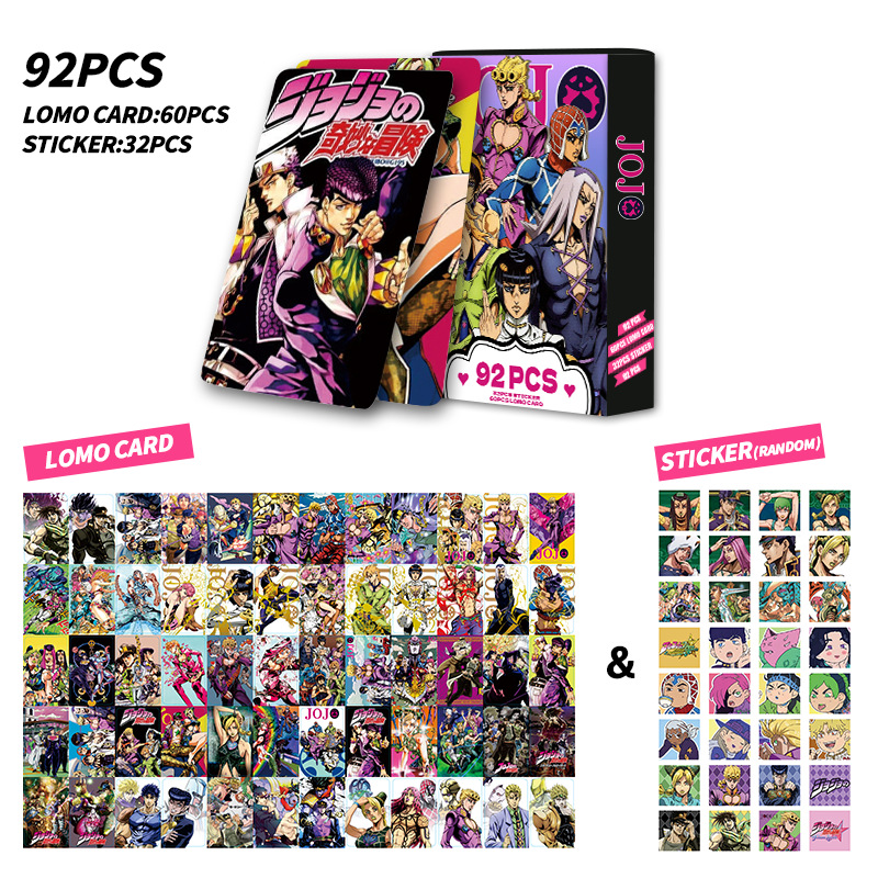 92PCS Photo Cards JOJO Double- - đánh giá và giá Jojo Anime Merchandise
