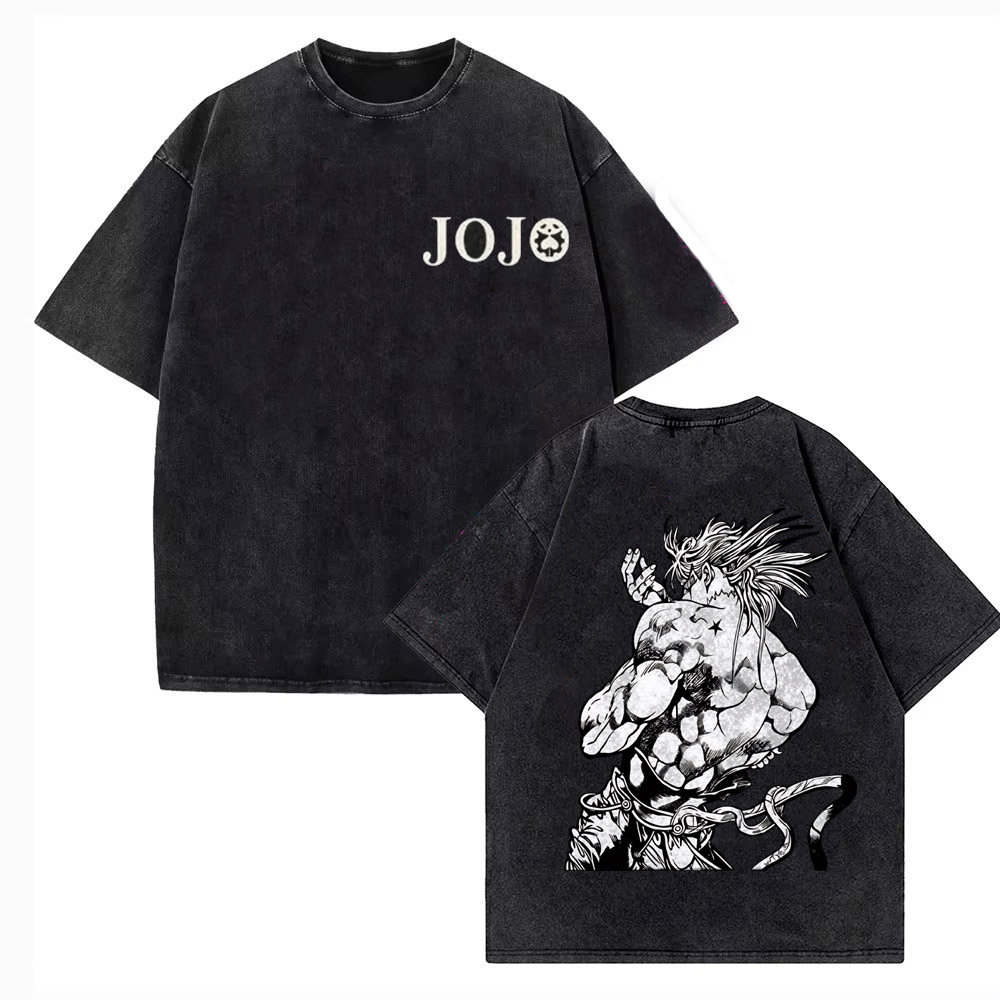 Vintage Washed TShirt Men JoJo - đánh giá và giá Jojo Anime Merchandise