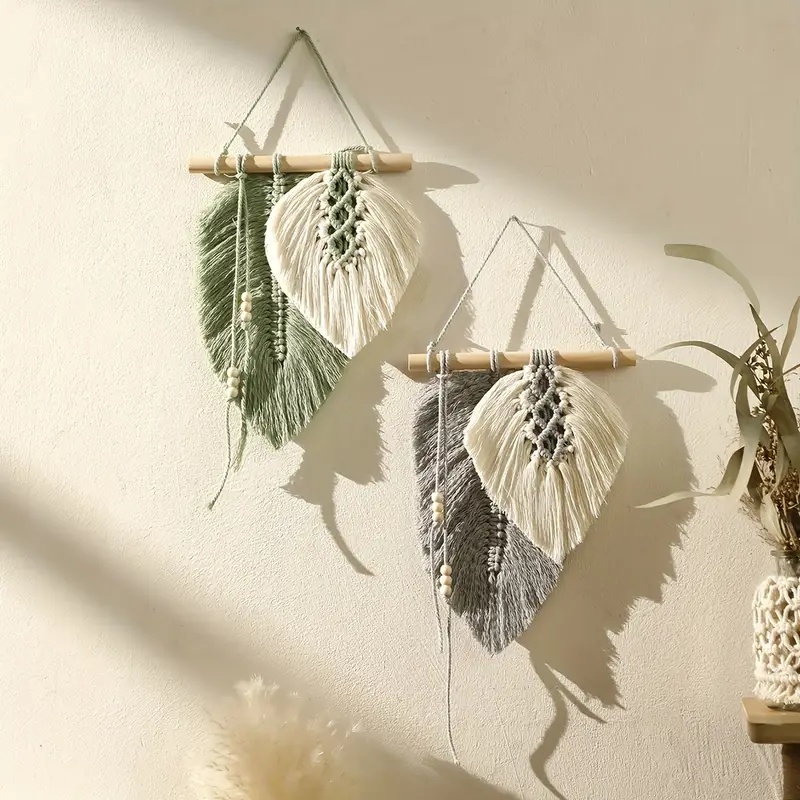 Handmade Macrame Leaf Wall Han - đánh giá và giá Wall Scroll Tapestry