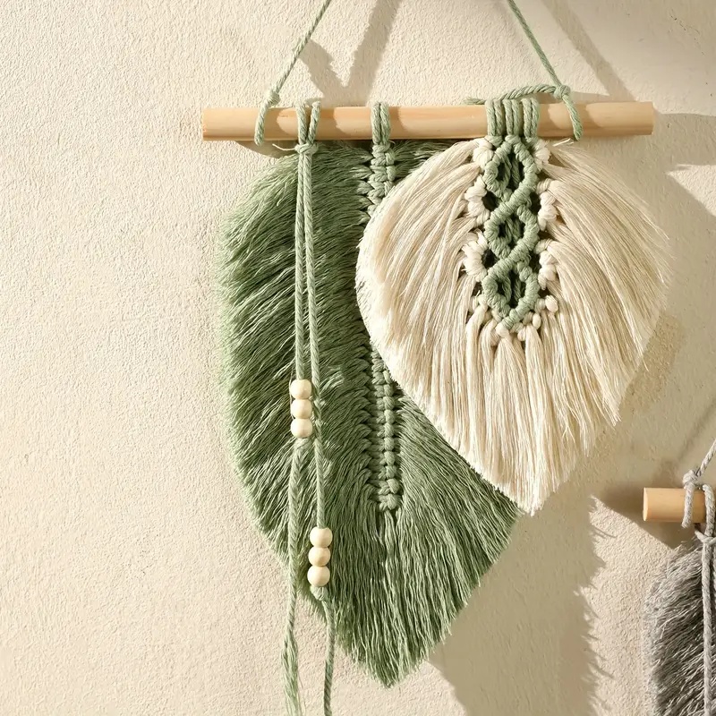 Handmade Macrame Leaf Wall Han - đánh giá và giá Wall Scroll Tapestry