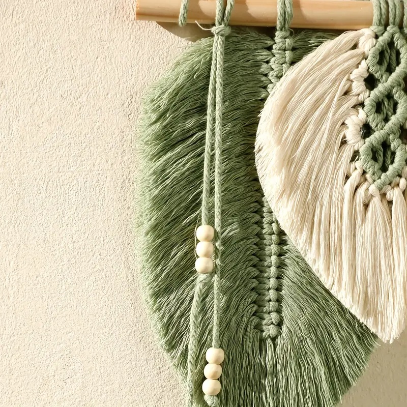 Handmade Macrame Leaf Wall Han - đánh giá và giá Wall Scroll Tapestry