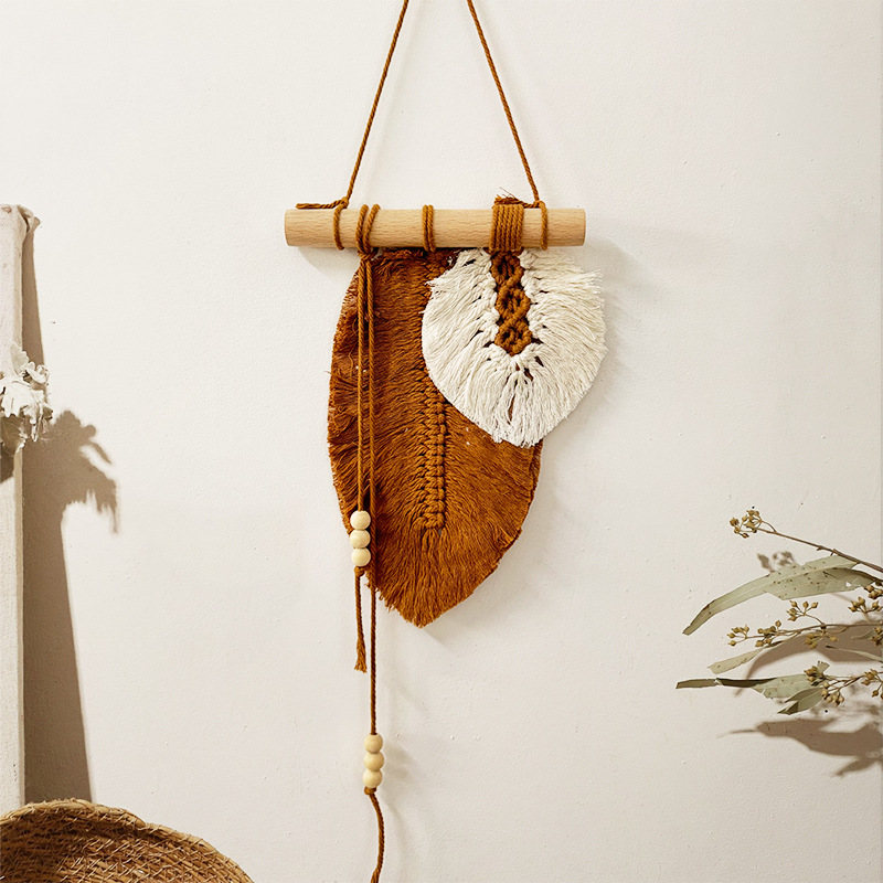 Handmade Macrame Leaf Wall Han - đánh giá và giá Wall Scroll Tapestry