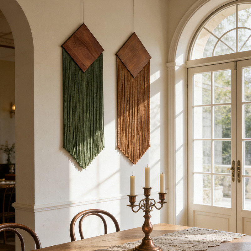 Bohemian Cotton Rope Woven Tap - đánh giá và giá Wall Scroll Tapestry