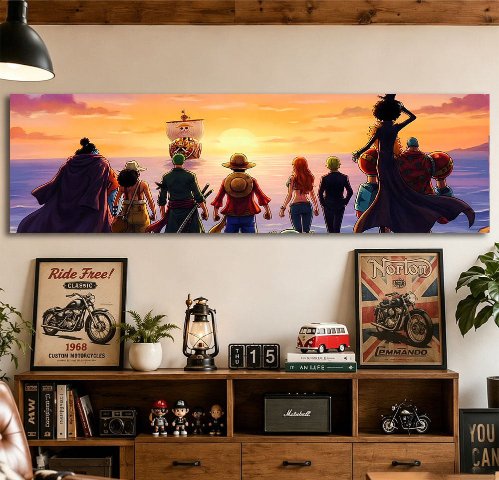 One Piece Straw Hat Crew Q  Ta - đánh giá và giá Wall Scroll Tapestry