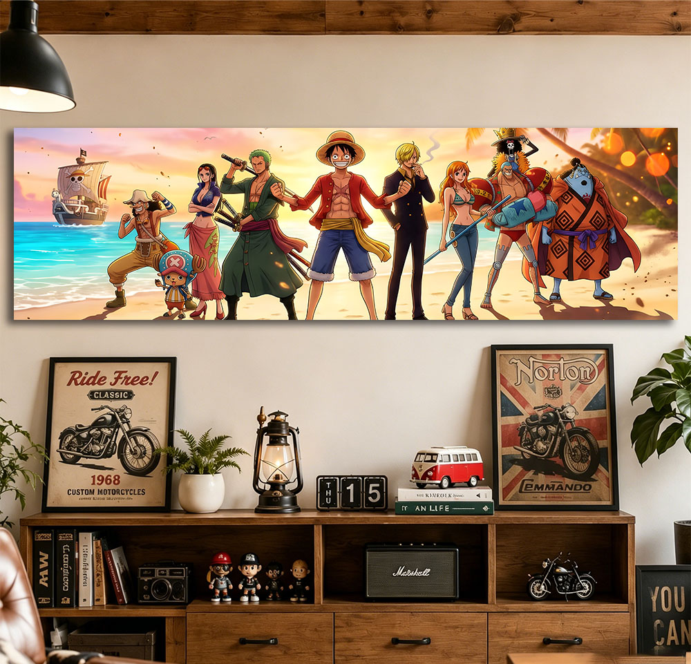 One Piece Straw Hat Crew Q  Ta - đánh giá và giá Wall Scroll Tapestry