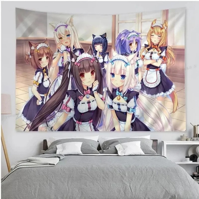 VIKAMA Cat Girl Anime Tapestry - đánh giá và giá Wall Scroll Tapestry