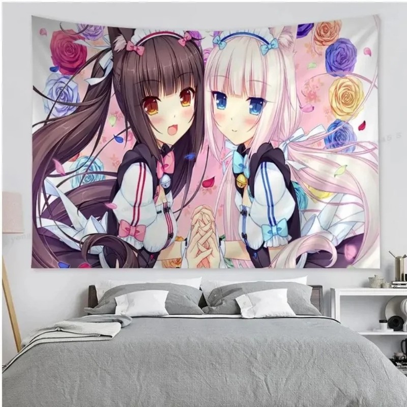 VIKAMA Cat Girl Anime Tapestry - đánh giá và giá Wall Scroll Tapestry