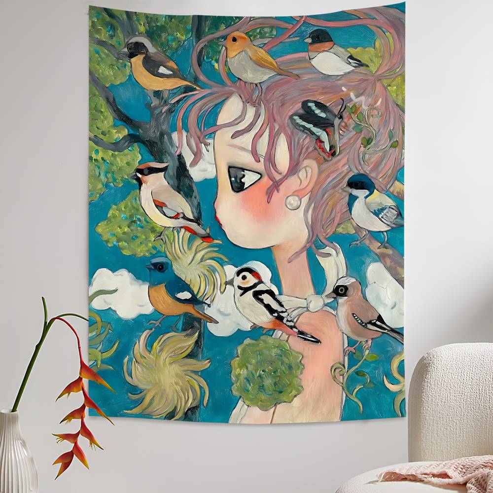 Aya Takano Cartoon Colorful Ta - đánh giá và giá Wall Scroll Tapestry
