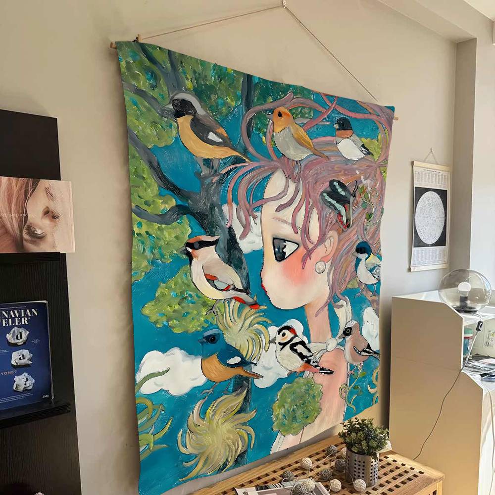Aya Takano Cartoon Colorful Ta - đánh giá và giá Wall Scroll Tapestry