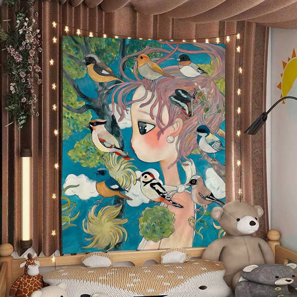 Aya Takano Cartoon Colorful Ta - đánh giá và giá Wall Scroll Tapestry